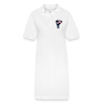 Maquillage d’autruche - Robe polo bio PAIGER Stanley/Stella Femme - blanc - Devant