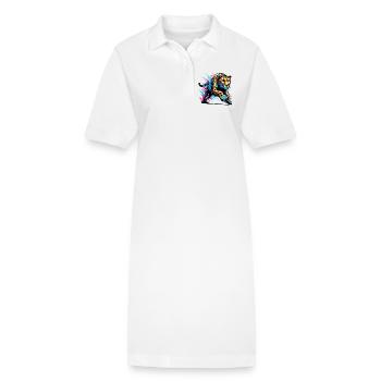 Guépard - Robe polo bio PAIGER Stanley/Stella Femme - blanc - Devant