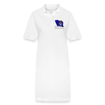 Bannière de texte Flag Michigan - Robe polo bio PAIGER Stanley/Stella Femme - blanc - Devant