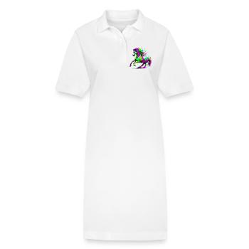 Pferd - Stanley/Stella Frauen Bio-Polokleid PAIGER - Weiß - Vorne