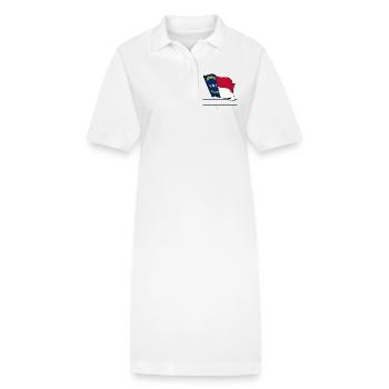 Bannière de texte du drapeau de la Caroline du Nord - Robe polo bio PAIGER Stanley/Stella Femme - blanc - Devant