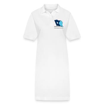 Flagge Minnesota Textbanner - Stanley/Stella Frauen Bio-Polokleid PAIGER - Weiß - Vorne