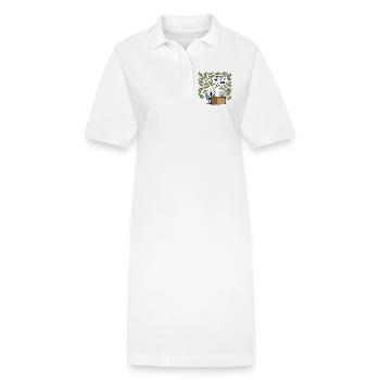 Arbeit nervt - Stanley/Stella Frauen Bio-Polokleid PAIGER - Weiß - Vorne