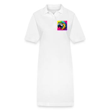 perroquet - Robe polo bio PAIGER Stanley/Stella Femme - blanc - Devant