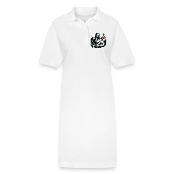 Figure légendaire de la Suisse - Robe polo bio PAIGER Stanley/Stella Femme - blanc - Devant