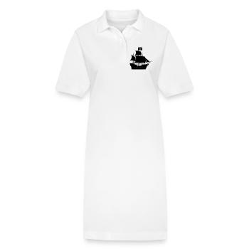 Bateau pirate - Robe polo bio PAIGER Stanley/Stella Femme - blanc - Devant