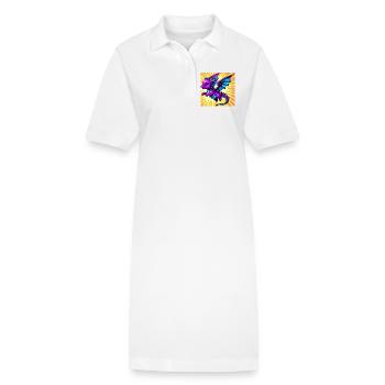 Drache - Stanley/Stella Frauen Bio-Polokleid PAIGER - Weiß - Vorne