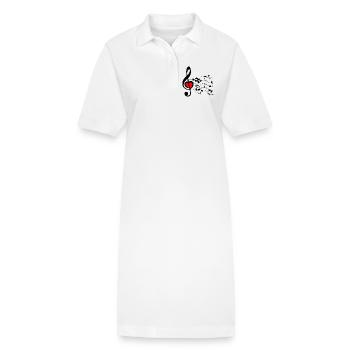 G Schlüssel mit Herz und Nüssen - Stanley/Stella Frauen Bio-Polokleid PAIGER - Weiß - Vorne