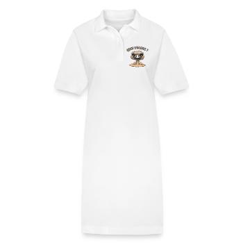 quoi encore, autruche, ne pas déranger - Robe polo bio PAIGER Stanley/Stella Femme - blanc - Devant