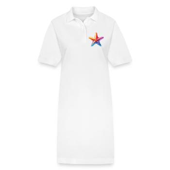 Étoile de mer - Robe polo bio PAIGER Stanley/Stella Femme - blanc - Devant