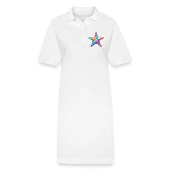 Étoile de mer - Robe polo bio PAIGER Stanley/Stella Femme - blanc - Devant