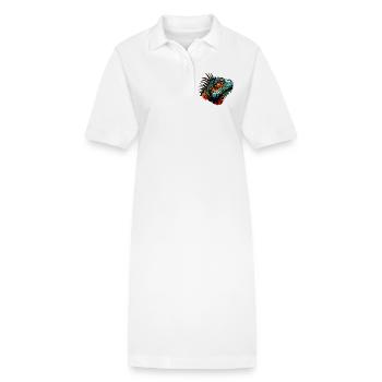 Iguane - Robe polo bio PAIGER Stanley/Stella Femme - blanc - Devant