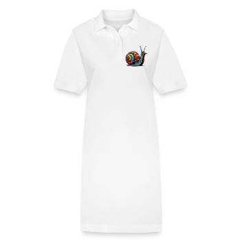 Schnecke - Stanley/Stella Frauen Bio-Polokleid PAIGER - Weiß - Vorne