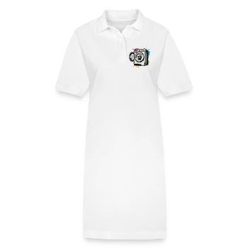 Raton laveur dans la machine à laver - Motif humoristique - Robe polo bio PAIGER Stanley/Stella Femme - blanc - Devant
