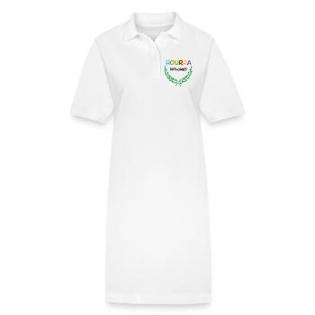 HOURRA Diplômée - Robe polo bio PAIGER Stanley/Stella Femme - blanc - Devant