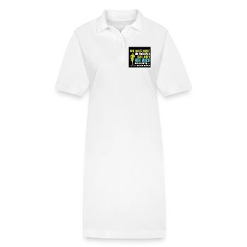 “ICH LAUFE NICHT VOR PROBLEMEN ICH LAUFE FÜR MICH  - Stanley/Stella Frauen Bio-Polokleid PAIGER - Weiß - Vorne