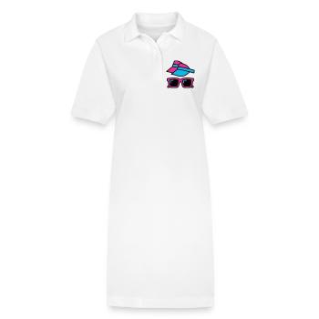 80s Sun Visor Glasses Set - Stanley/Stella PAIGER Organic Women’s Polo Dress - white - Front