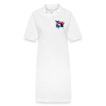 Les flèches dans des directions différentes - Robe polo bio PAIGER Stanley/Stella Femme - blanc - Devant