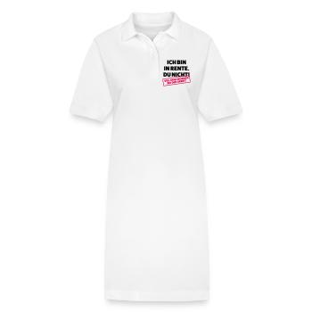 Ich bin in Rente Du nicht - Stanley/Stella Frauen Bio-Polokleid PAIGER - Weiß - Vorne