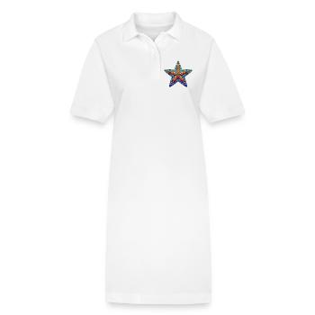Étoile de mer - Robe polo bio PAIGER Stanley/Stella Femme - blanc - Devant