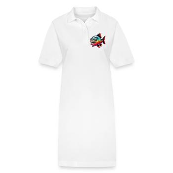 Piranha - Stanley/Stella PAIGER Organic Women’s Polo Dress - white - Front
