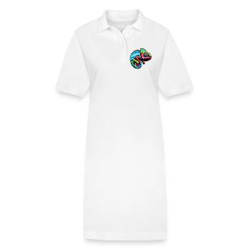 Caméléon - Robe polo bio PAIGER Stanley/Stella Femme - blanc - Devant