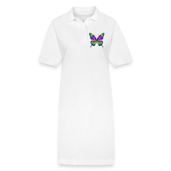 Butterfly - Stanley/Stella PAIGER Organic Women’s Polo Dress - white - Front