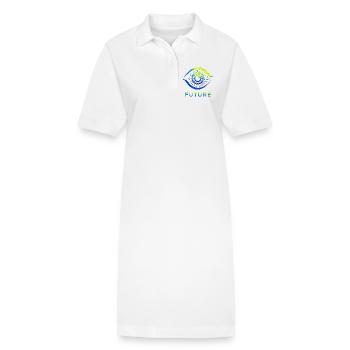 Futuristischer Kreis Technologie Design - Stanley/Stella Frauen Bio-Polokleid PAIGER - Weiß - Vorne