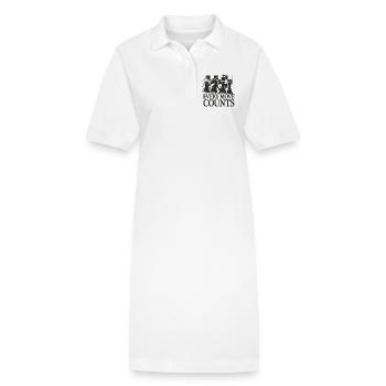 Œuvres d’art stratégiques d’échecs - Robe polo bio PAIGER Stanley/Stella Femme - blanc - Devant