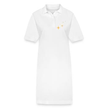 Funkeln - Glitzer - Sterne - Stanley/Stella Frauen Bio-Polokleid PAIGER - Weiß - Vorne