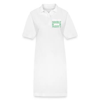 Ich habe die doppelten D's in Paddy's St. Patrick's geschrieben - Stanley/Stella Frauen Bio-Polokleid PAIGER - Weiß - Vorne