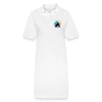 Schlagzeuger Retro Trommler Trommeln Trommeln Trommeln - Stanley/Stella Frauen Bio-Polokleid PAIGER - Weiß - Vorne