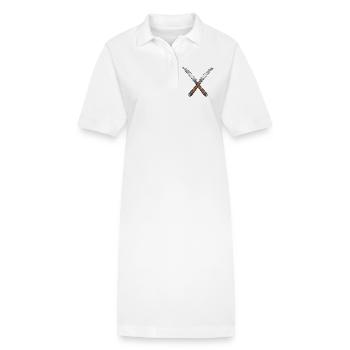 Messer - Stanley/Stella Frauen Bio-Polokleid PAIGER - Weiß - Vorne