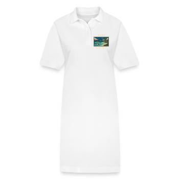 Marque de voyage vintage Mamanuca aux Fidji - Robe polo bio PAIGER Stanley/Stella Femme - blanc - Devant