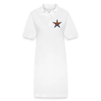 Étoile de mer - Robe polo bio PAIGER Stanley/Stella Femme - blanc - Devant