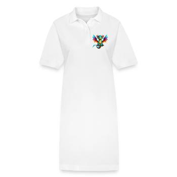 Drache - Stanley/Stella Frauen Bio-Polokleid PAIGER - Weiß - Vorne