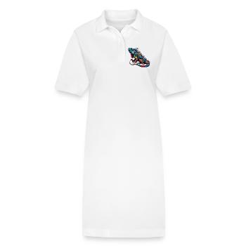 Iguane - Robe polo bio PAIGER Stanley/Stella Femme - blanc - Devant