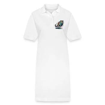 Guépard - Robe polo bio PAIGER Stanley/Stella Femme - blanc - Devant
