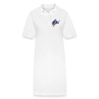 Rockin' Gorilla - Stanley/Stella Frauen Bio-Polokleid PAIGER - Weiß - Vorne