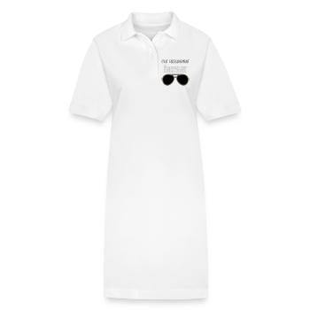 C'est Excessivement Énervant : Lunettes Aviateur - Robe polo bio PAIGER Stanley/Stella Femme - blanc - Devant