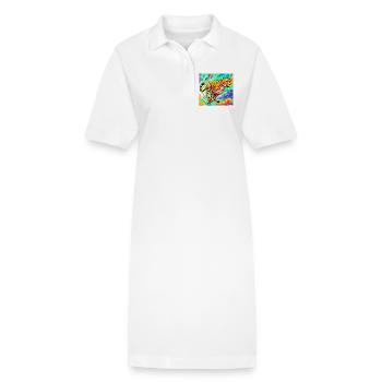 guépard - Robe polo bio PAIGER Stanley/Stella Femme - blanc - Devant