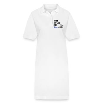Bierzelt,Bier,Sprüche,Geschenk - Stanley/Stella Frauen Bio-Polokleid PAIGER - Weiß - Vorne