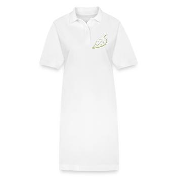 feuille - Robe polo bio PAIGER Stanley/Stella Femme - blanc - Devant