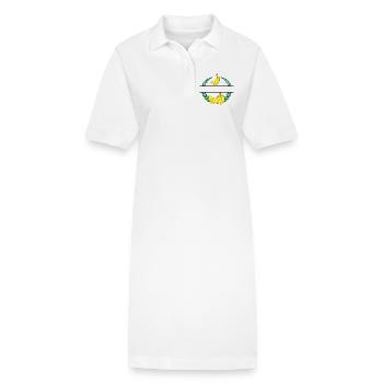 Bananes en couronne de laurier avec bananes jaunes - Robe polo bio PAIGER Stanley/Stella Femme - blanc - Devant