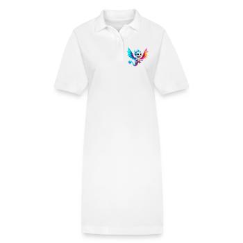 Drache - Stanley/Stella Frauen Bio-Polokleid PAIGER - Weiß - Vorne