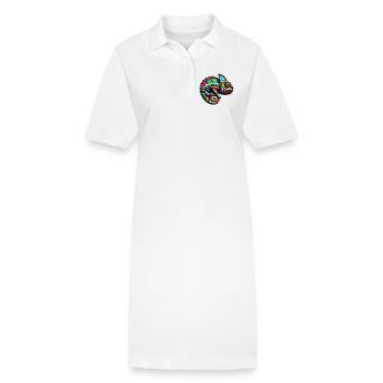 Caméléon - Robe polo bio PAIGER Stanley/Stella Femme - blanc - Devant