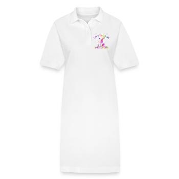 Katze Life Is Good - Stanley/Stella Frauen Bio-Polokleid PAIGER - Weiß - Vorne