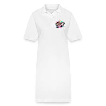 Not Old, but Forever Young. Motivational 80s 90s - Stanley/Stella PAIGER Organic Women’s Polo Dress - white - Front