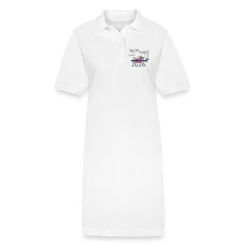 Norwegen 2026 Pollack mit Bergen und Elch Angeln - Stanley/Stella Frauen Bio-Polokleid PAIGER - Weiß - Vorne