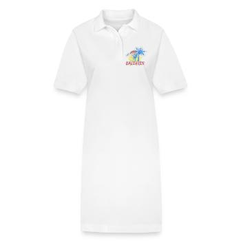 Vacances Îles Baléares - Robe polo bio PAIGER Stanley/Stella Femme - blanc - Devant